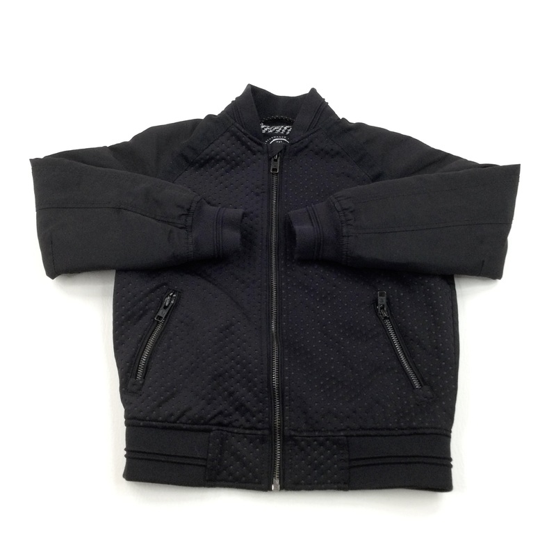 Black Patterned Bomber Jacket - Boys 6 Years