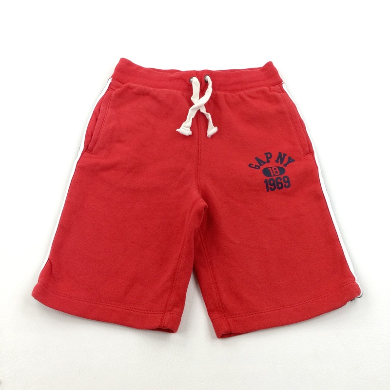 'GAP NY' Red Thick Jersey Shorts - Boys 8 Years
