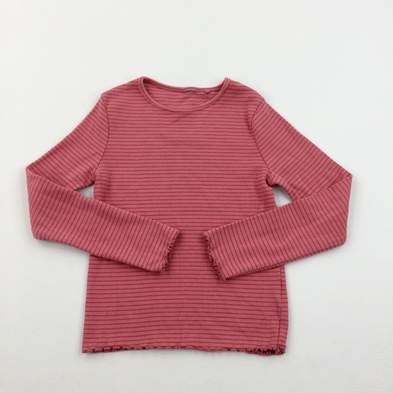 Pink Striped Long Sleeved Top - Girls 5-6 Years