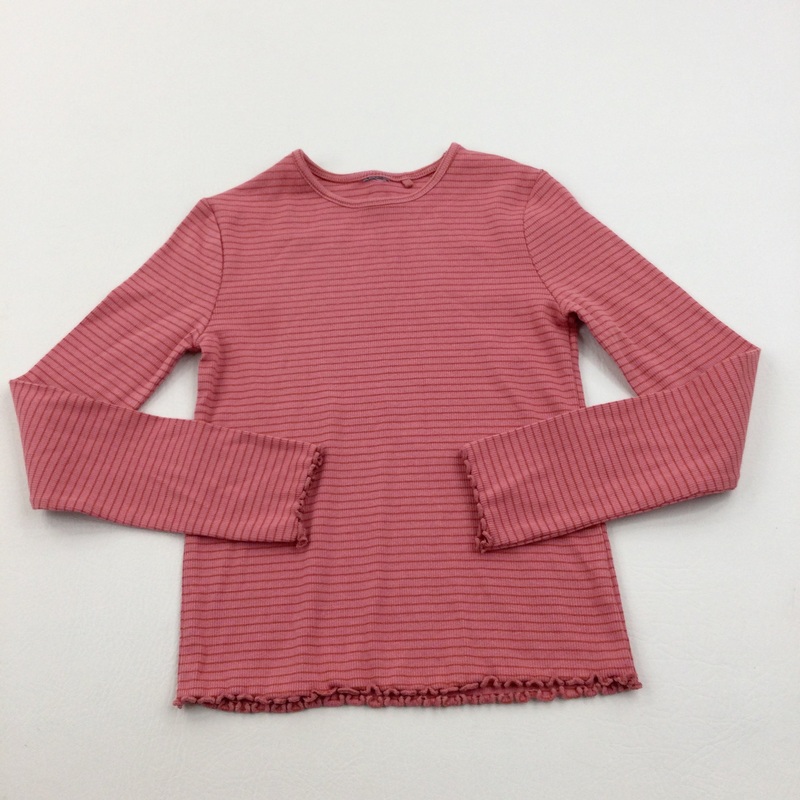 Pink Striped Long Sleeved Top - Girls 6-7 Years