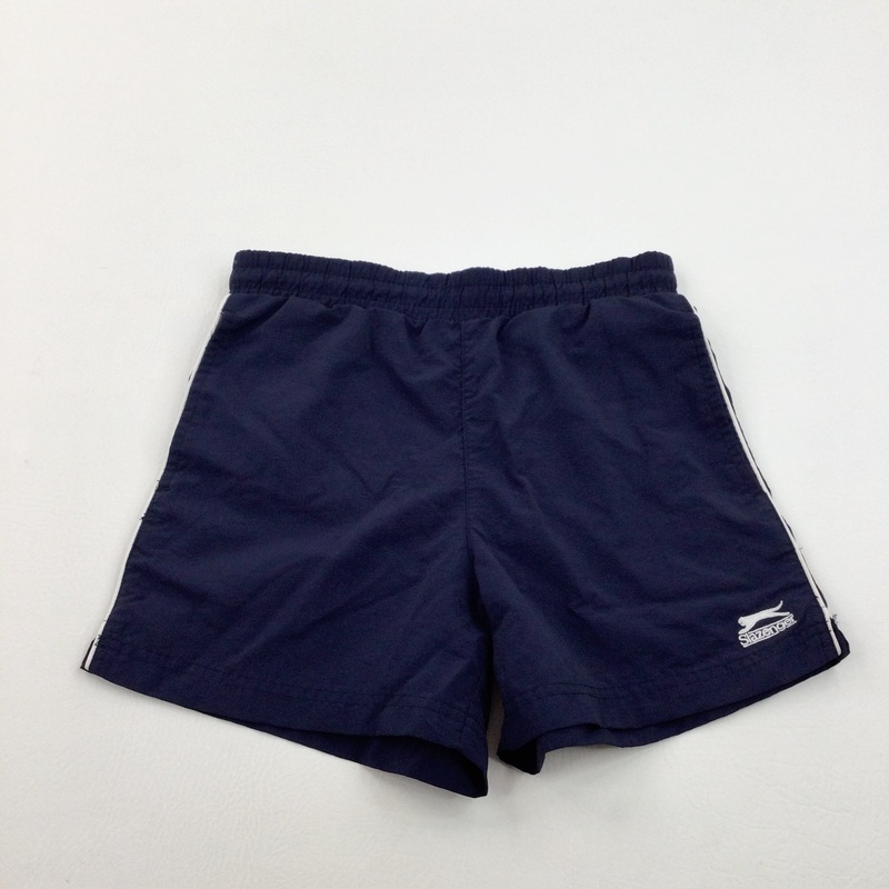 'Slazenger' Logo Lightweight Navy Shorts - Boys 7-8 Years