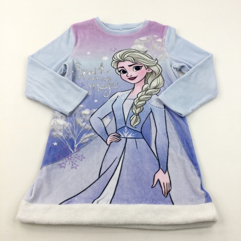 'Spark Your Own Magic' Elsa Frozen Fleece Nightie - Girls 6-7 Years