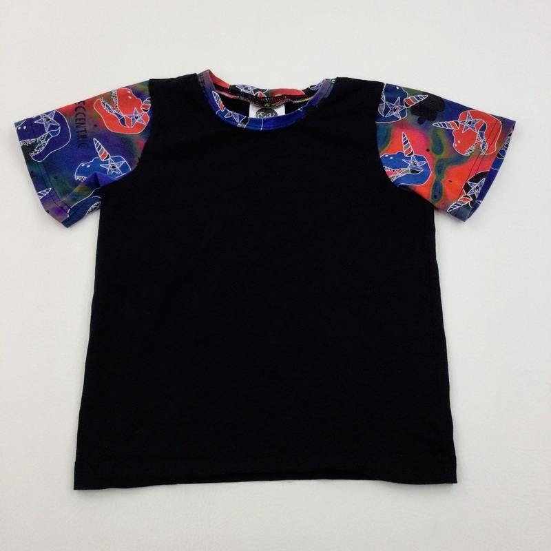 Uni-Dinosaurs Black T-Shirt - Boys 6-7 Years