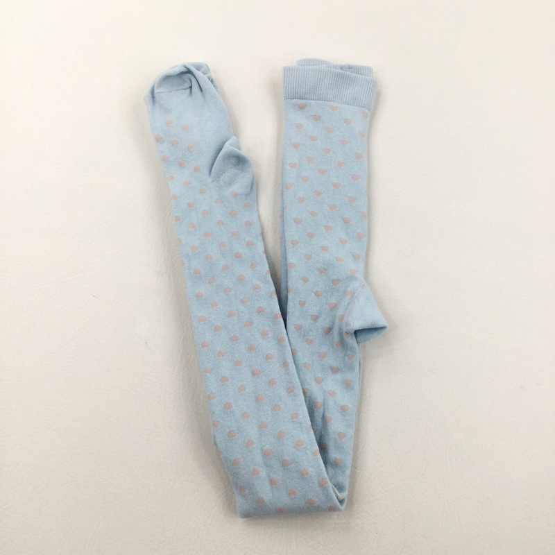 Blue & Pink Heart Tights - Girls 11-12 Years