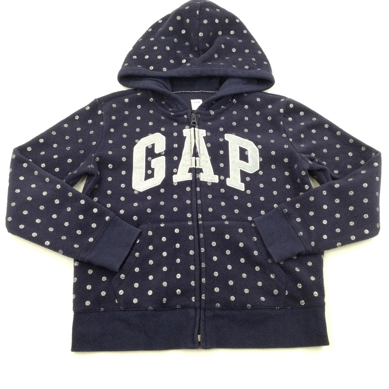 'Gap' Glittery Navy Zip Up Hoodie - Girls 10 Years