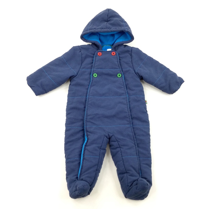 Navy Pramsuit - Boys 6-9 Months
