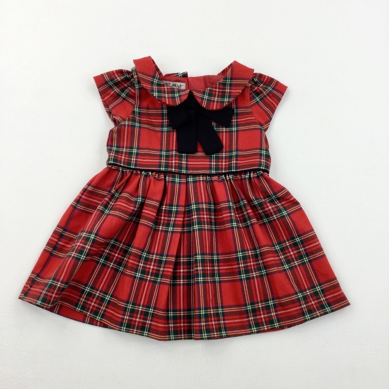 Tartan Red Party Dress - Girls 6-9 Months