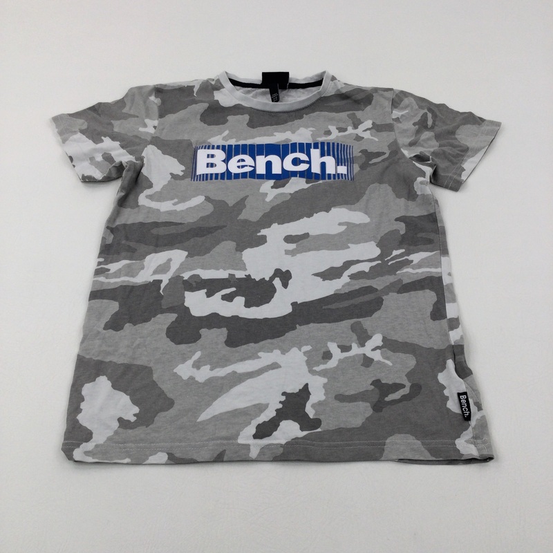 'Bench' Camouflage Grey T-Shirt - Boys 11-12 Years