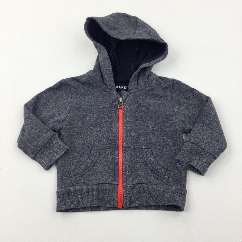 Speckled Grey Zip Through Hoodie - Boys 6-9 Months