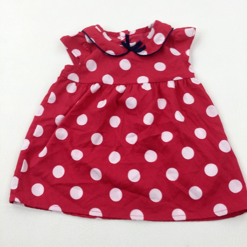 Spotty Red Lightweight Party Dress - Girls 3-6 Months
