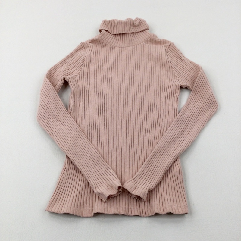 Textured Pink Roll Neck Knitted Jumper - Girls 13-14 Years