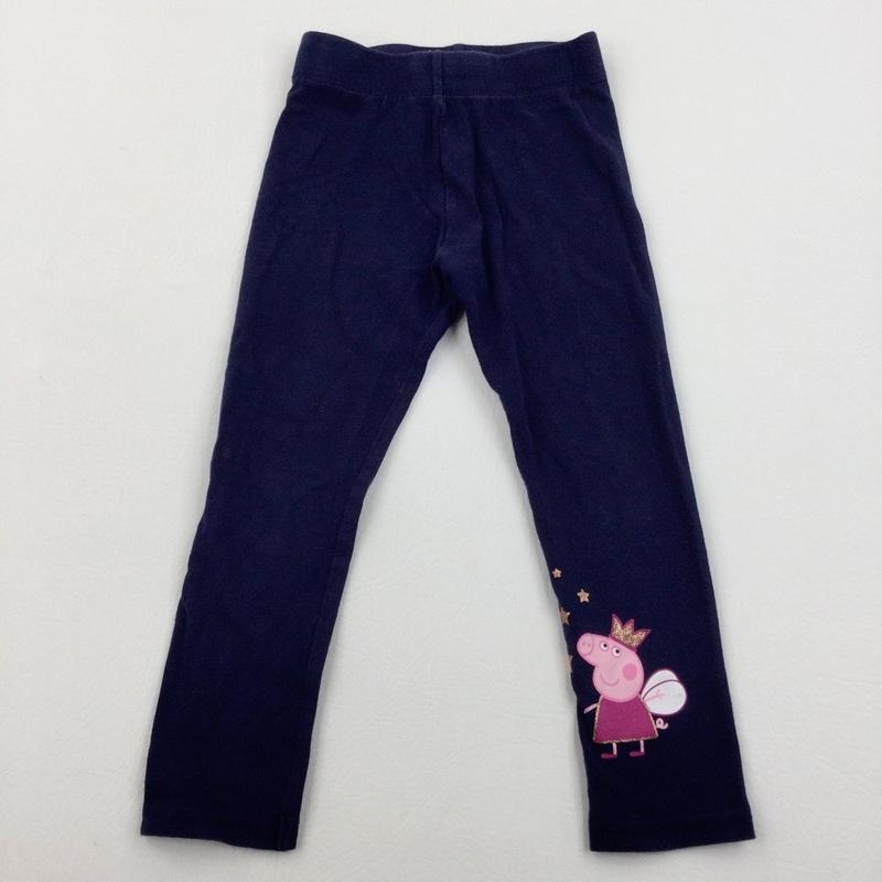 Peppa Pig Glittery Navy Leggings - Girls 2-3 Years