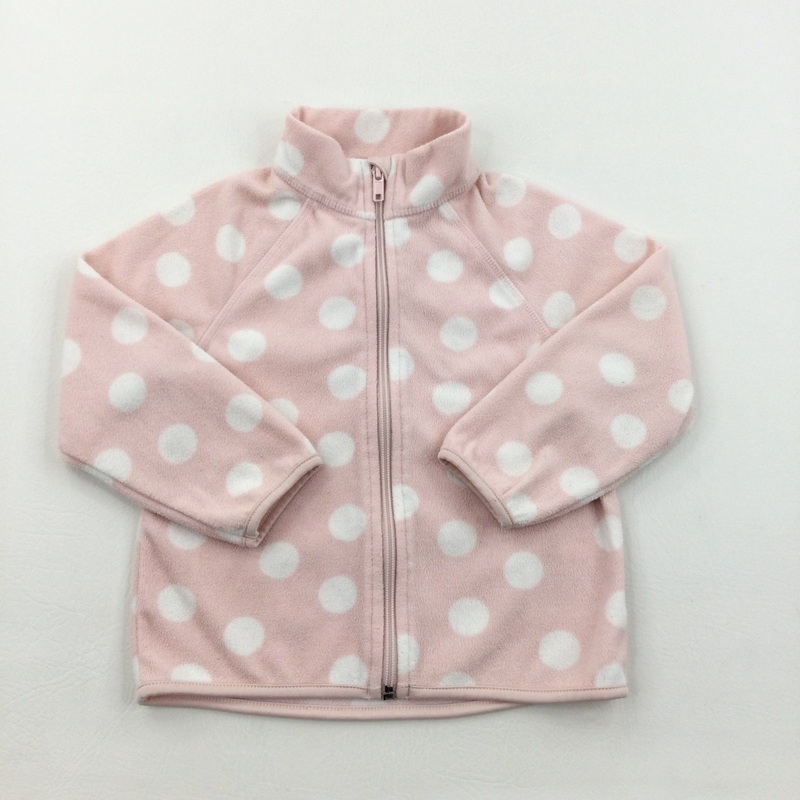 Spotty Pink & White Fleece Jumper - Girls 18-24 Months