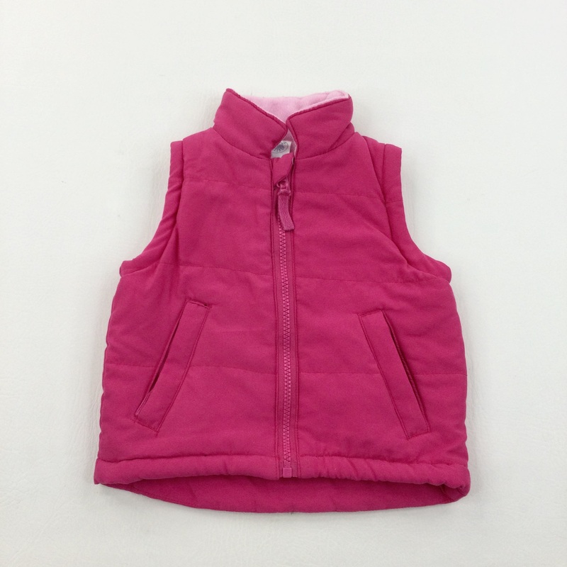 Thick Pink Gilet - Girls 9-12 Months