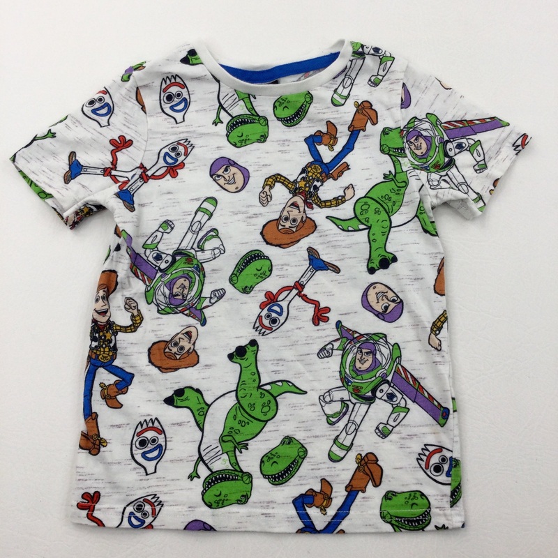 Toy Story Characters White T-shirt - Boys 2-3 Years