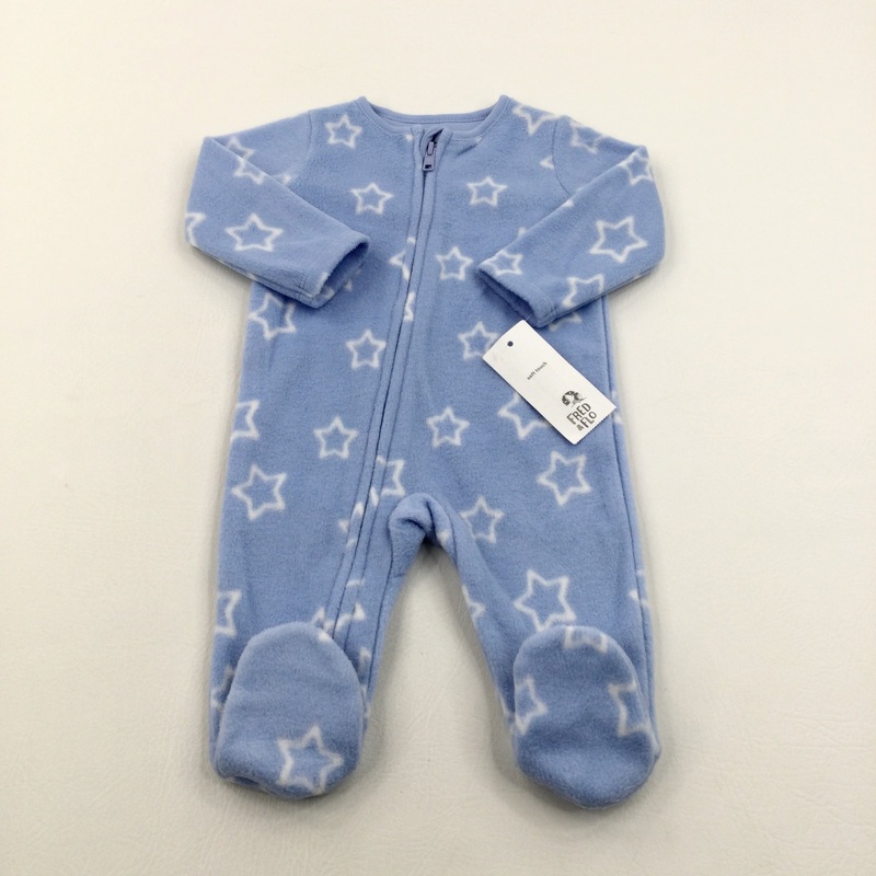 **NEW** Stars Blue & White Lightweight Pramsuit - Boys 3-6 Months