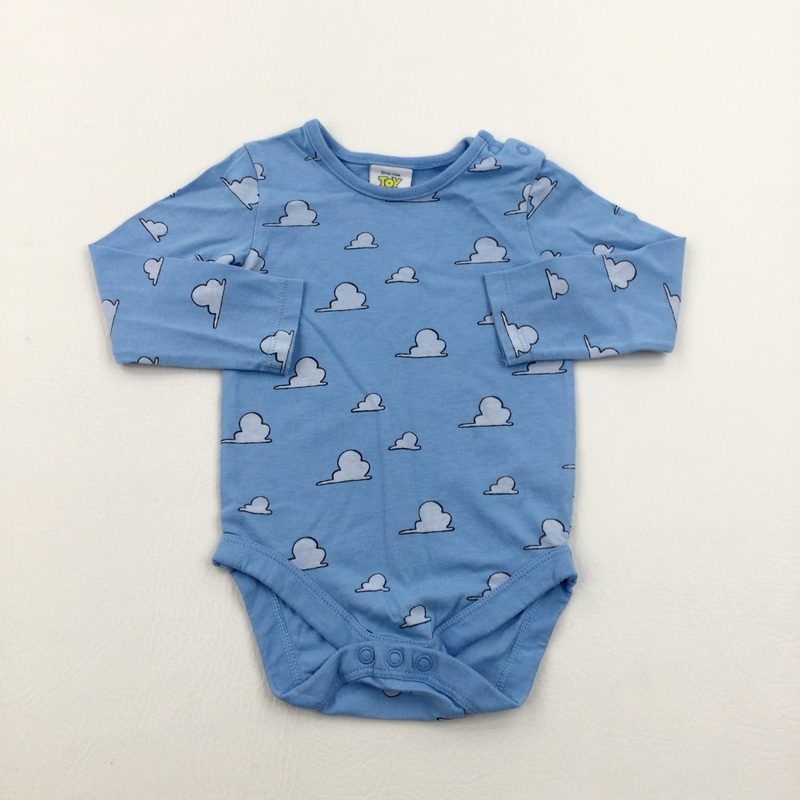 Toy Story Clouds Blue Long Sleeve Bodysuit - Boys 6-9 Months