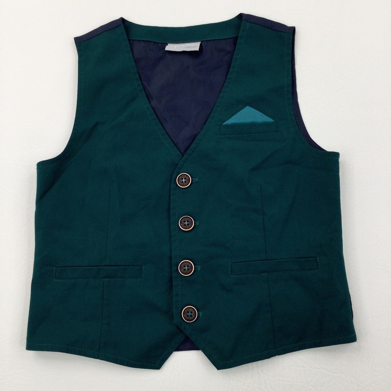 Bottle Green Smart Waistcoat - Boys 2-3 Years