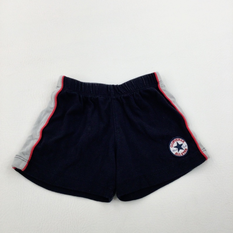 'Converse All Star' Black Jersey Shorts - Boys 12 Months