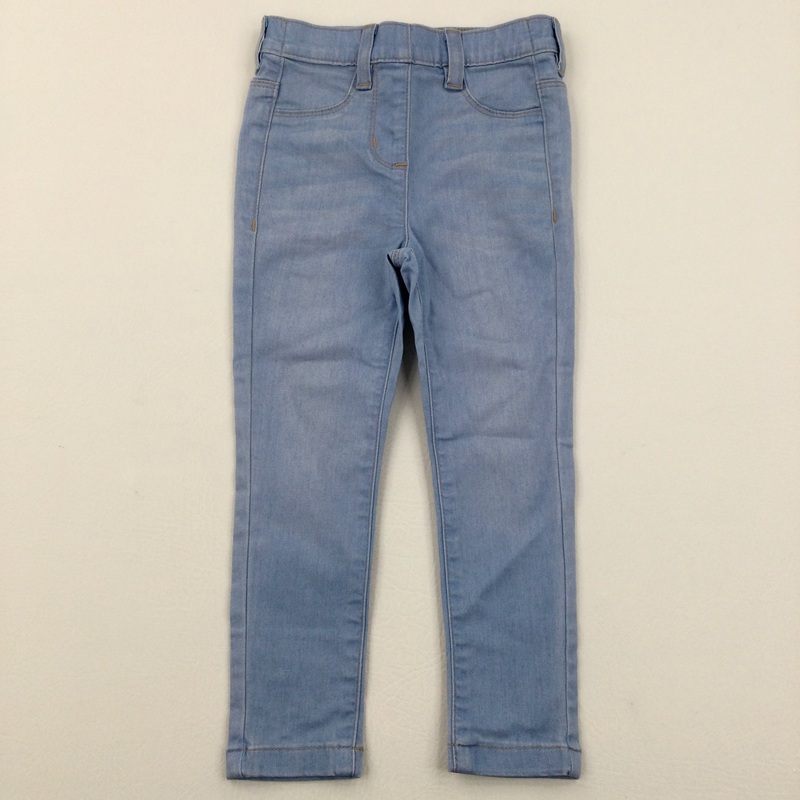 Light Blue Denim Jeggings - Girls 2-3 Years