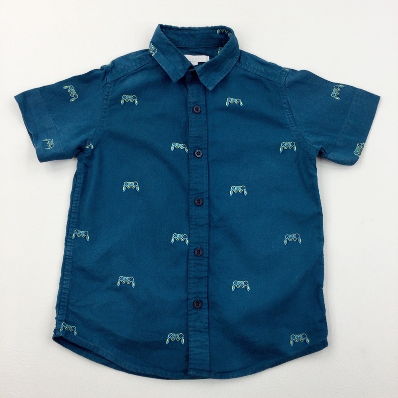 Gaming Controllers Blue Short Sleeve T-Shirt - Boys 5-6 Years