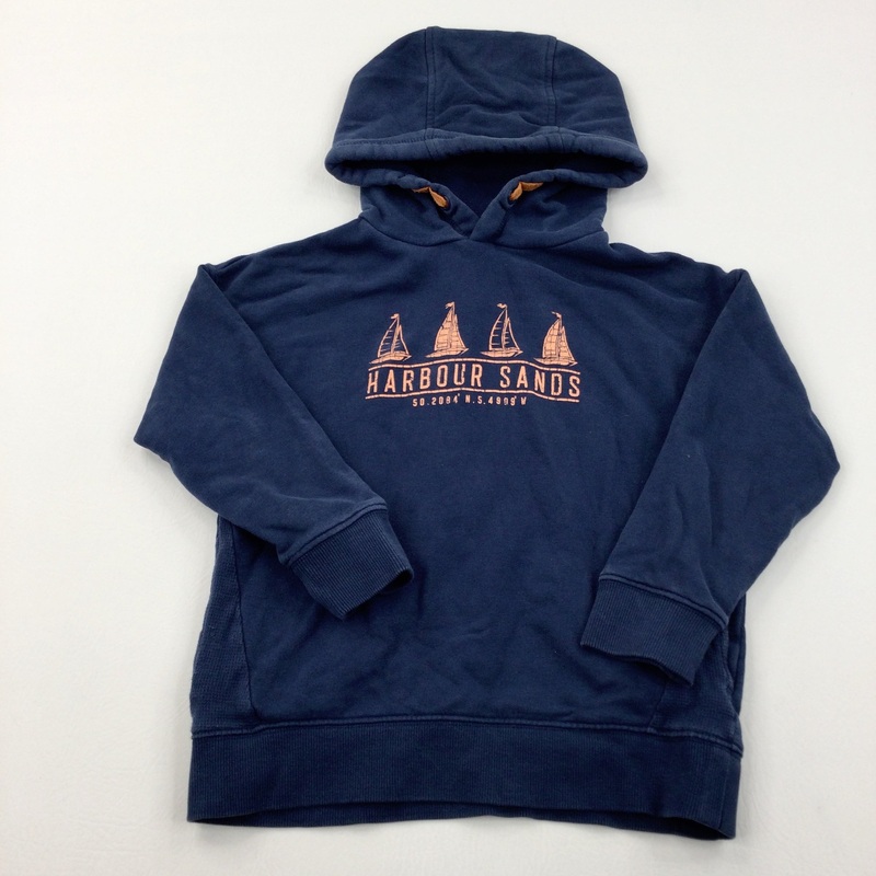 'Harbour Sands' Sailing Boats Navy Hoodie - Boys 6 Years