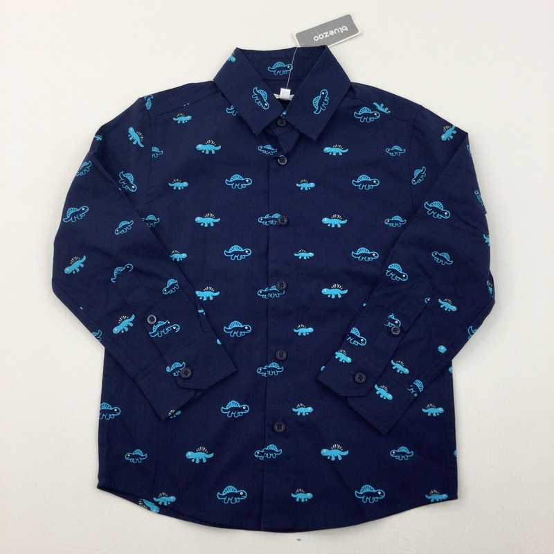 **NEW** Dinosaurs Navy Long Sleeve Shirt - Boys 4-5 Years