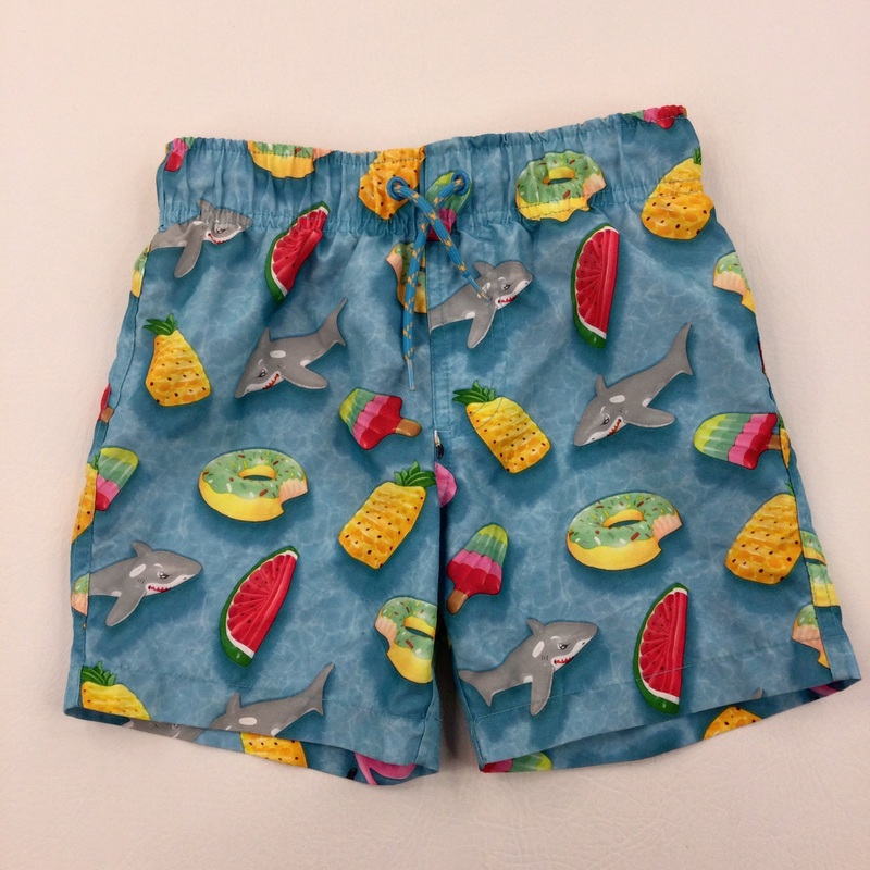 Pool Floaties Blue Swim Shorts - Boys 4-5 Years
