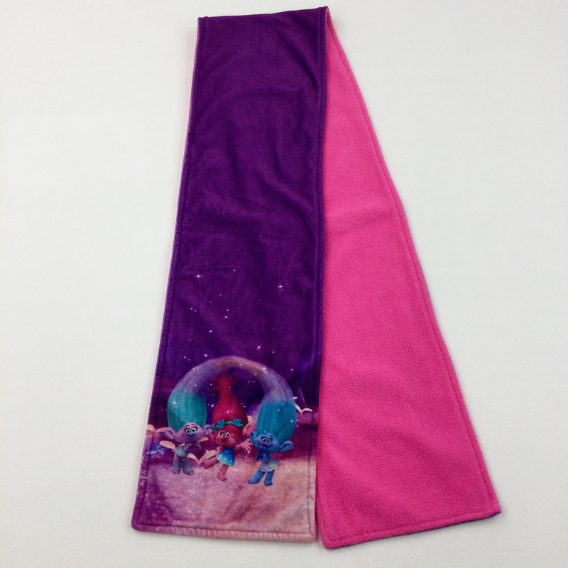 Trolls Purple & Pink Fleece Scarf - Girls 3-6 Years