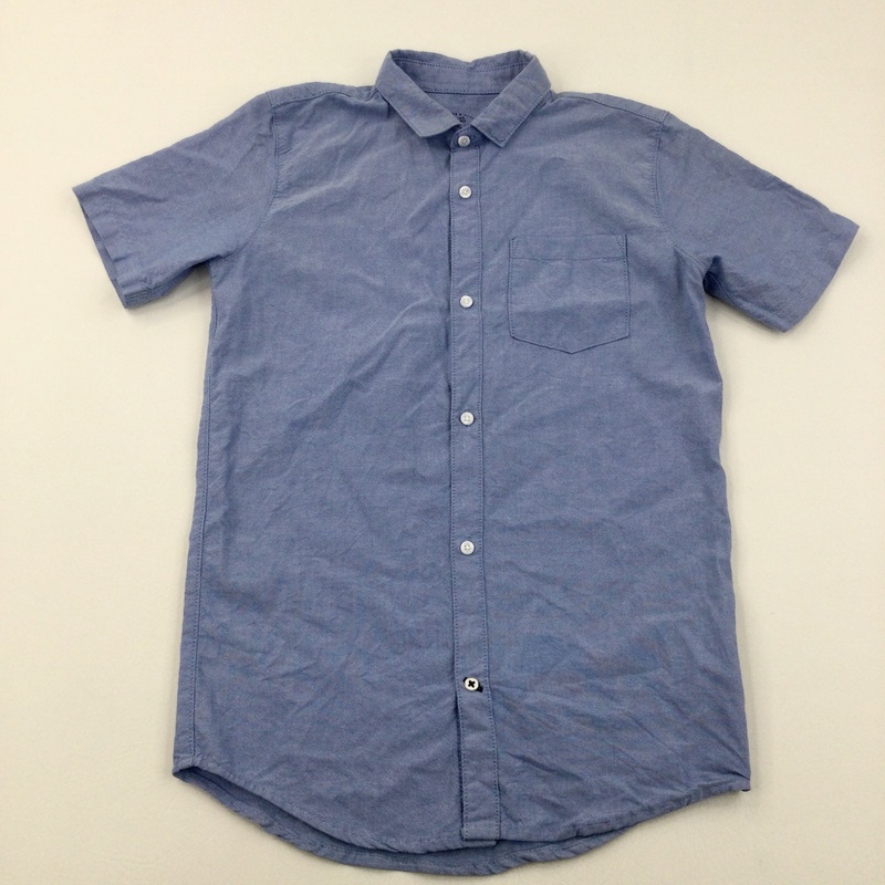 Blue Short Sleeve Shirt - Boys 10 Years