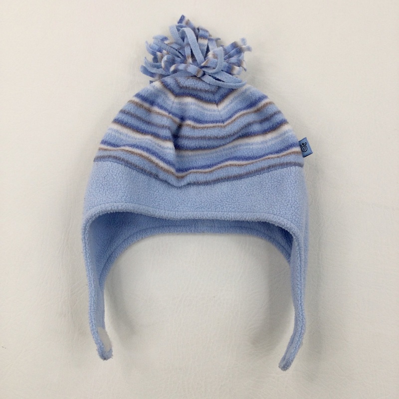 Blue Striped Fleece Hat - Boys 3-6 Months