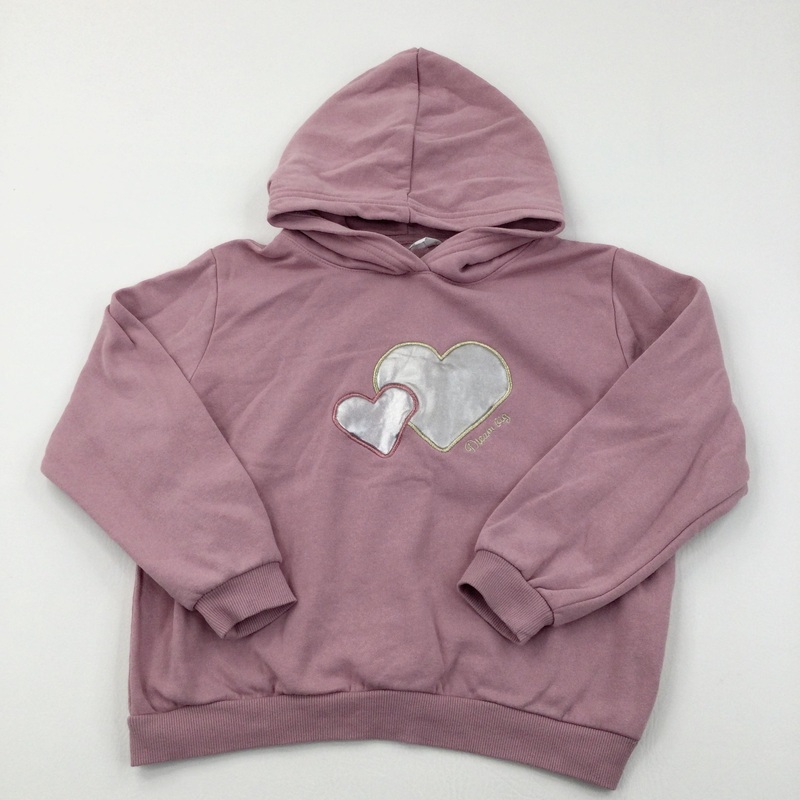 'Dream Big' Hearts Lilac Hoodie Sweatshirt - Girls 8-10 Years