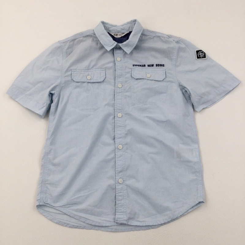 Light Blue Short Sleeve Shirt - Boys 10-11 Years