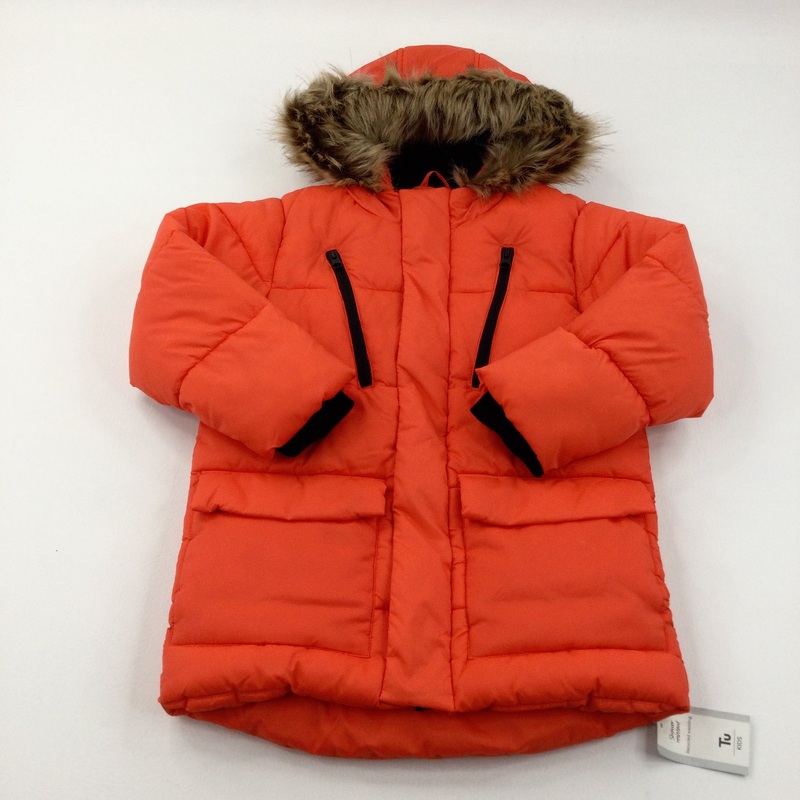 **NEW** Orange Parka Winter Coat - Boys/Girls 7-8 Years