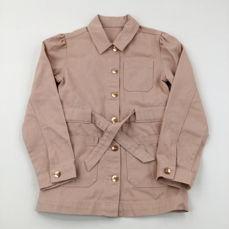 Pink Denim Jacket With Belt - Girls 9-10 Years