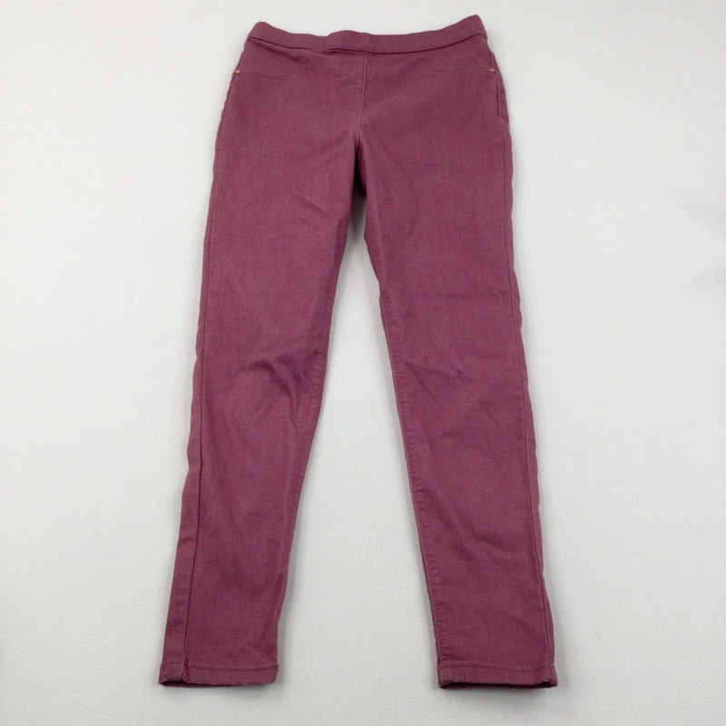 Pink Denim Jeggings - Girls 9-10 Years