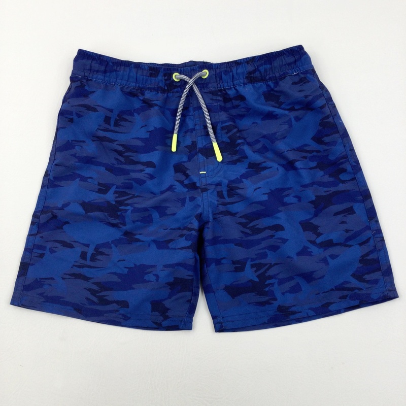 Sharks Camouflage Blue Swim Shorts - Boys 10-11 Years
