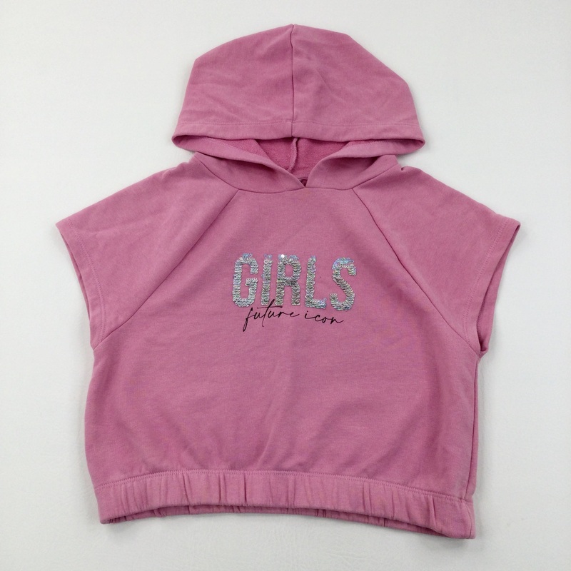 ''Girls Future Icon' Pink Sleeveless Hoodie - Girls 12 Years