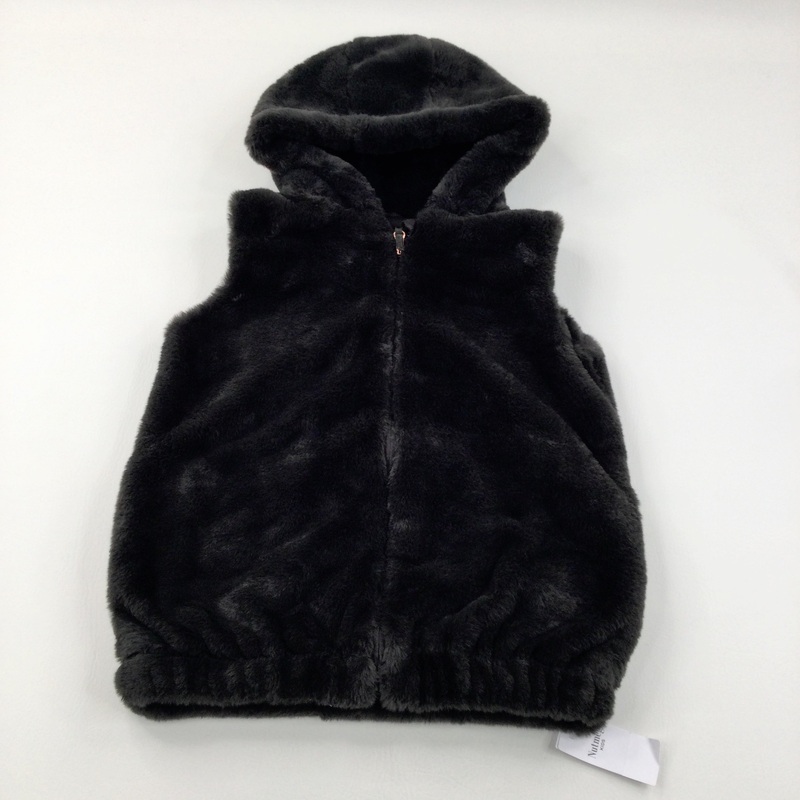 **NEW** Charcoal Grey Super Soft Fluffy Gilet - Girls 11-12 Years