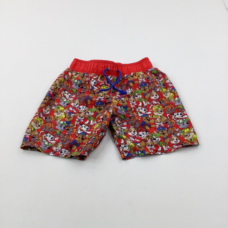 Paw Patrol Red Swim Shorts - Boys 5-6 Years