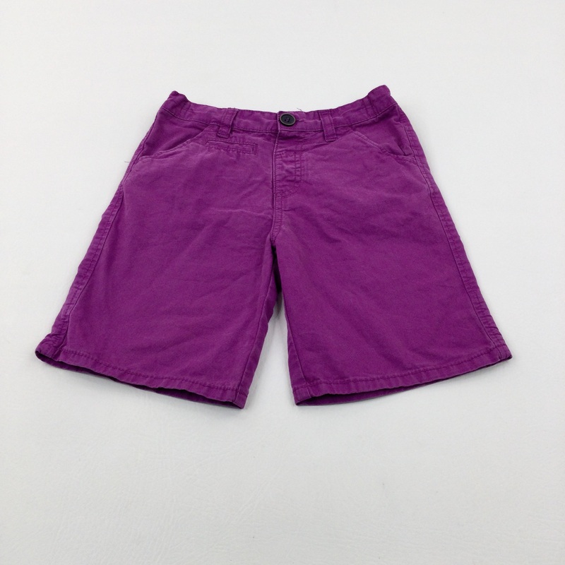 Purple Shorts With Adjustable Waist - Boys 4-5 Years