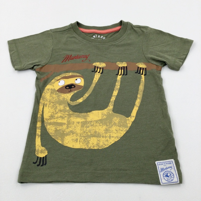Sloth Green T-Shirt - Boys 3-4 Years