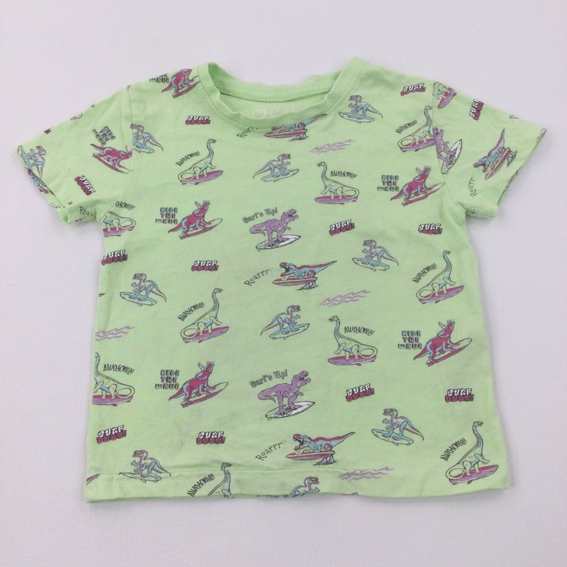 Surfing Dinosaurs Green T-Shirt - Boys 18-24 Months