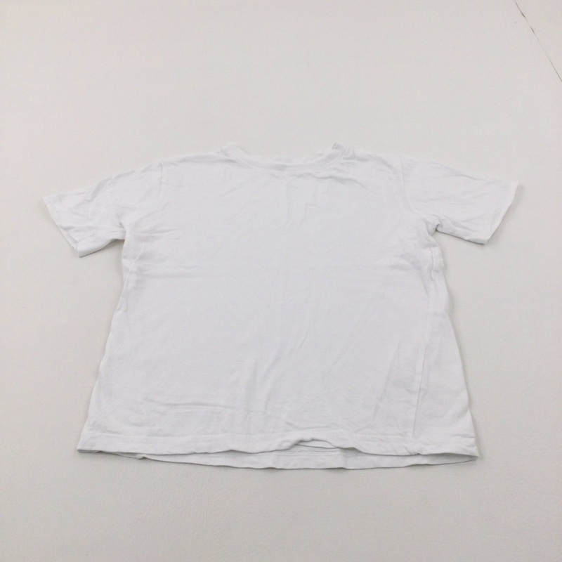 White Cotton T-Shirt - Boys 7-8 Years
