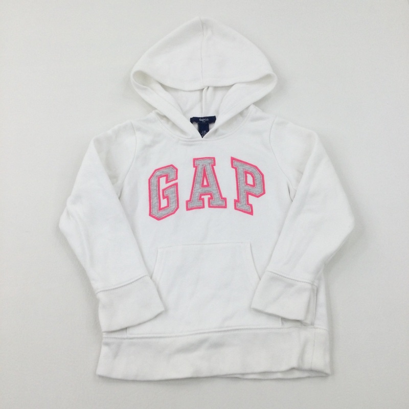 'GAP' White Hoodie - Girls 4-5 Years