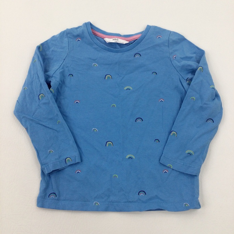 Rainbows Blue Long Sleeve Top - Girls 2-3 Years