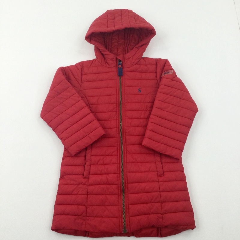 Red Padded Longline Coat - Girls 3-4 Years