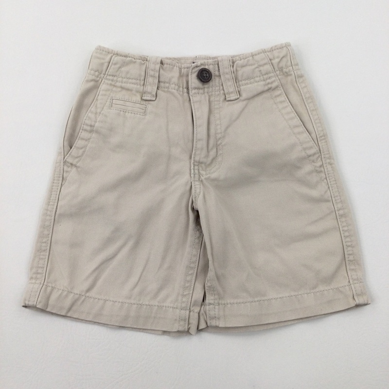 Stone Cotton Shorts With Adjustable Waist - Boys/Girls 3-4 Years
