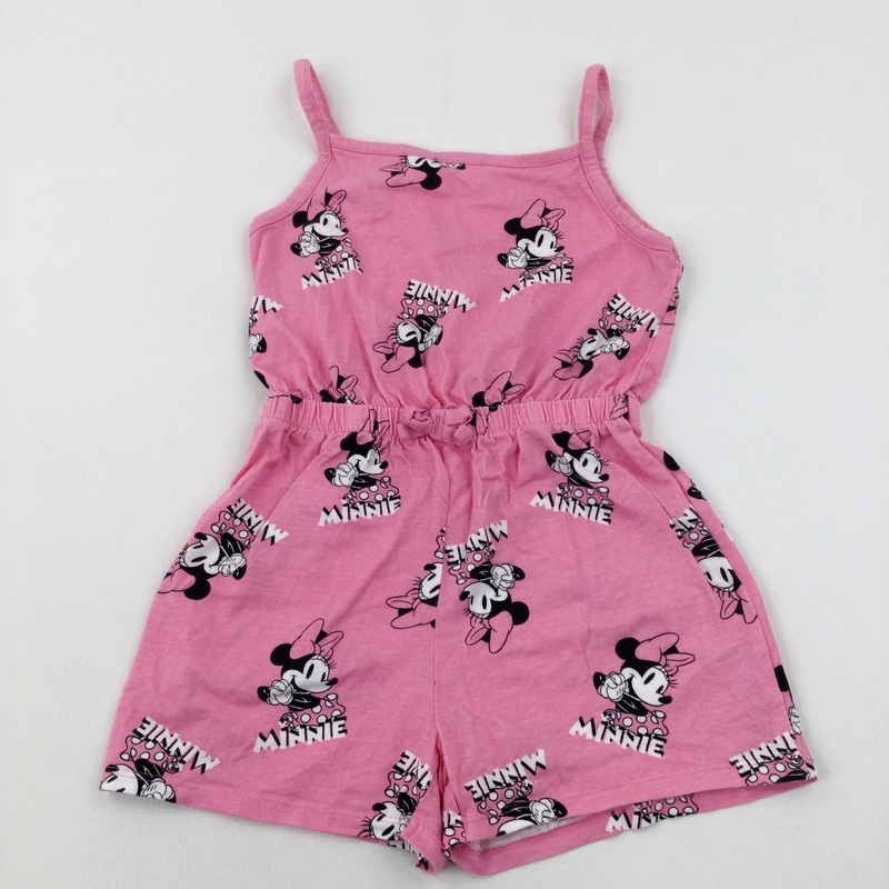'Minnie' Mouse Pink Sleeveless Playsuit - Girls 5-6 Years