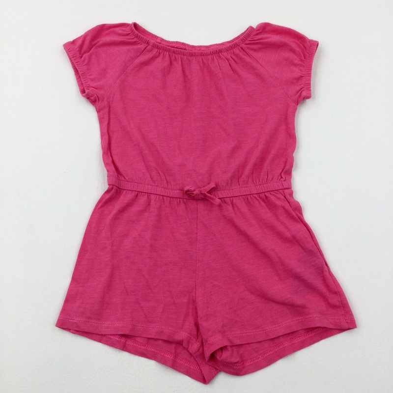 Pink Cotton Playsuit - Girls 3-4 Years